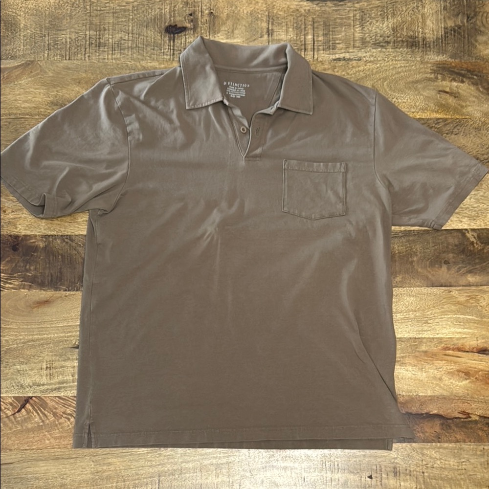 Classic Brown Polo Shirt Relaxed Fit Short Sleeves